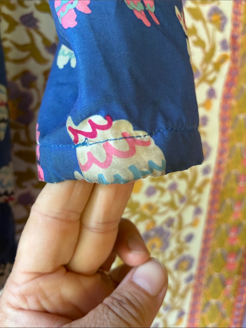 Hatley Pink Lined Kids' Hooded Jacket with Blue Trim - Picture 8 of 12